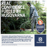 Husqvarna 350BT Gas Leaf Blower, 50.2 - cc 2.1 - HP 2 - Cycle Backpack Leaf Blower with 692 - CFM, 180 - MPH, 21 - N Powerful Clearing Performance and Ergonomic Harness System, Gifts for dad