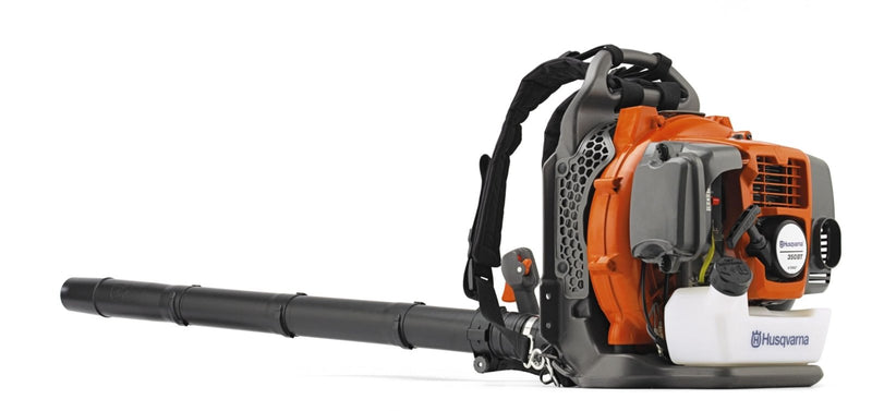 Husqvarna 360BT Gas Leaf Blower, 65.6 - cc 3.81 - HP 2 - Cycle Backpack Leaf Blower with 890 - CFM, 232 - MPH, 30 - N Powerful Clearing Performance and Load - Reducing Harness, Gifts for Men