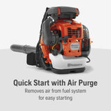 Husqvarna 570BTS Backpack Leaf Blower, 66 - cc 4 - HP 2 - Cycle Gas Leaf Blower, 972 - CFM, 236 - MPH, 37 - N Powerful Clearing Performance and Ergonomic Design