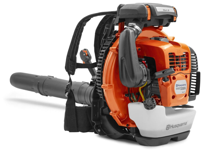 Husqvarna 580BTS Gas Backpack Leaf Blower, 75.6 - cc 4.59 - HP 2 - Cycle Gas Leaf Blower, 1000 - CFM, 47 - N, 220 - MPH Superior Blowing Capacity and Ergonomic, Ventilated Harness