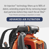Husqvarna 580BTS Gas Backpack Leaf Blower, 75.6 - cc 4.59 - HP 2 - Cycle Gas Leaf Blower, 1000 - CFM, 47 - N, 220 - MPH Superior Blowing Capacity and Ergonomic, Ventilated Harness