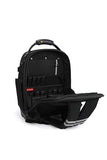 HY Toolbags Tech Pac Pro Professional Tool Backpack with 49 Pockets, Black Nylon, Waterproof Base, Heavy Duty Zipper, 32L Capacity, Tool Organizer for Electrician and HVAC