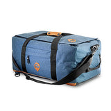 Hybrid Backpack/Duffle - Smell Proof - Weather Resistant - With Combo Lock (Navi Denim) US PATENT NUMBER D819327 | Backpacks4Less