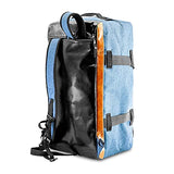 Hybrid Backpack/Duffle - Smell Proof - Weather Resistant - With Combo Lock (Navi Denim) US PATENT NUMBER D819327