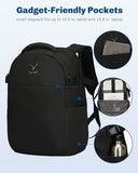 Hynes Eagle 2 in 1 Travel Backpack 22 inches Carry on Luggage 63L Rolling Backpack for Men Women with Packing Cubes 3PCS Set Black