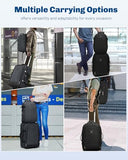 Hynes Eagle 2 in 1 Travel Backpack 22 inches Carry on Luggage 63L Rolling Backpack for Men Women with Packing Cubes 3PCS Set Black