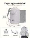 Hynes Eagle Travel Laptop Backpack 16 inches Lightweight Flight Approved Carry on Personal Item Bag Weekender Bag Daypack 20L Light Grey Blue