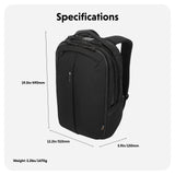 HyperPack Pro 22L Slim Travel Backpack with 'Find My' Compatibility - Fits up to 16” Laptop. Anti Theft w/RFID Protective Pocket.