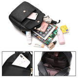 I IHAYNER Girls Bowknot 3 - Pieces Fahsion Leather Backpack Backpack Purse for Women Rucksack for Ladies Shoulder Bag Purple