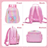 I IHAYNER Kids Glitter Initial Backpack Mini Backpack for Girls Lightweight Toddler Preschool Backpack Girls Personalized Trendy Stuff Gifts Pink A