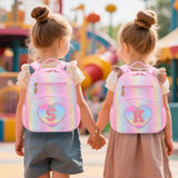 I IHAYNER Kids Glitter Initial Backpack Mini Backpack for Girls Lightweight Toddler Preschool Backpack Girls Personalized Trendy Stuff Gifts Pink A