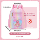 I IHAYNER Kids Glitter Initial Backpack Mini Backpack for Girls Lightweight Toddler Preschool Backpack Girls Personalized Trendy Stuff Gifts Pink A