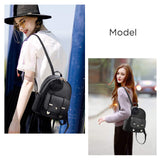 I IHAYNER Mini Leather Backpack Purse for Teen Girls 3 - Pieces Fashion Backpack Cute Travel Daypacks Women Pompom Backpack Shoulder Bag Off - White