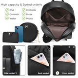 I IHAYNER Mini Leather Backpack Purse for Teen Girls 3 - Pieces Fashion Backpack Cute Travel Daypacks Women Pompom Backpack Shoulder Bag Off - White