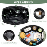 IBFUN Diaper Bag Tote for Baby - Large Baby Bag 4Pcs with Waterproof Changing Pad Pacifier Case, Travel Hospital Mommy Bag