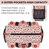 IBFUN Utility Tote Bag with 14 Exterior Interior Pockets Zip Top Teacher Tote Bag for Teacher/Work Women(Medium)