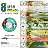 iCapeson 5.3 Gallon Backpack Sprayer Battery Powered, 21V Electric Graden Sprayer with 8 Nozzles & Telescopic Wand, 2.6Ah Battery and Chargers, 100 PSI Weed Yard Sprayer for Garden/Lawn/Yard, Green