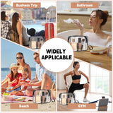 Icramsy Clear Makeup Bag,2 Pack TSA Approved Toiletry Bag Travel Toiletry Bag Hanging Makeup Cosmetic bag for Women Men (Black).