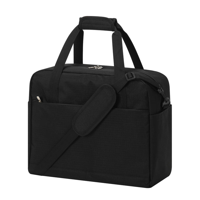 iFARADAY Carry on Duffle Bag for Travel - 16x7x12.5 Airline Approved Personal Item Travel Bag with Shoulder Strap for Men and Women (Black)