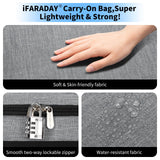 iFARADAY Carry on Luggage 22x14x9 Airline Approved, Carry On Duffle Bag for Travel, Weekender Overnight Gym Duffle Bag for Women and Men (Light Grey, 20L)