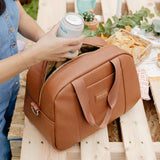 Igloo 15 - can Premium Luxe Softsided Satchel Bag, Cognac