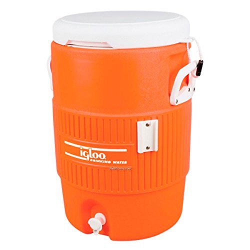 Igloo 5 Gallon Cooler with Seat Lid in Orange | Backpacks4Less