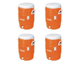 Igloo 5-Gallon Heavy-Duty Beverage Cooler, Orange - 4-Pack | Backpacks4Less