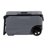 Igloo 90QT MaxCold Rolling Cooler, 137 - Can Capacity, All - Terrain Wheels, Heavy - Duty Poly Construction