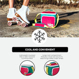 Igloo 90s Retro Collection Square Lunch Box Cooler with Front Pocket and Adjustable Strap, Insulated Leakproof Lunch Cooler Bag, Reusable Lunch Tote