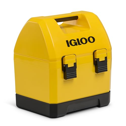 Igloo Gripper CoolBox 10 Qt Lunch Box Cooler | Insulated Hard Cooler | Industrial Yellow | Backpacks4Less