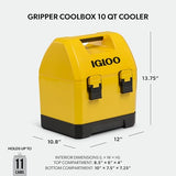 Igloo Gripper CoolBox 10 Qt Lunch Box Cooler | Insulated Hard Cooler | Industrial Yellow