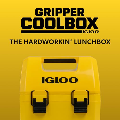 Igloo Gripper CoolBox 10 Qt Lunch Box Cooler | Insulated Hard Cooler | Industrial Yellow