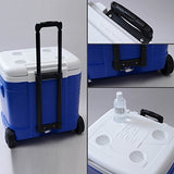 Igloo Ice Cube 60 Quart Roller Cooler, Ocean Blue