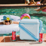 Igloo Powder Blue 11 Qt Tag - Along Too Strapped Picnic Style Cooler