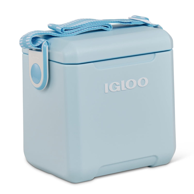 Igloo Powder Blue 11 Qt Tag - Along Too Strapped Picnic Style Cooler
