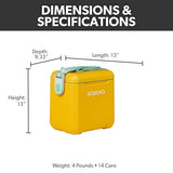 Igloo Yellow 11 Qt Tag Along Too Strapped Picnic Style Cooler