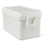Igloos 48-Quart Hard-Sided Ice Chest Cooler with Swing-Up Handles, Quick-Access Drain Plug & Ultratherm Insulation for Camping, Tailgating, Beach & Outdoor Adventures (White)