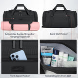 IGOLUMON Gym Bag for Men 40L Sports Duffel Bags Gym Duffle Bag Women with Shoe Compartment & Wet Pocket Water Resistant Travel Duffel Bag Lightweight Weekender Overnight Bag Black