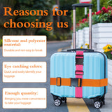 Ikaufen 12 Pack Luggage Straps Suitcase Belts Straps Wide Adjustable Packing Straps Travel Belts Accessories for Business Traveling Packing (Multicolor)