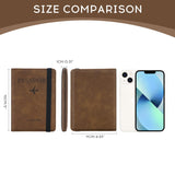 ILIYAH - Passport Cover - Passport Holder Travel Wallet - RFID Blocking Passport Case Travel Accessories Card Holder Wallet Unisex Travel Gifts (Brown)