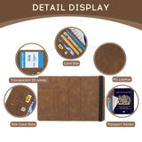 ILIYAH - Passport Cover - Passport Holder Travel Wallet - RFID Blocking Passport Case Travel Accessories Card Holder Wallet Unisex Travel Gifts (Brown)