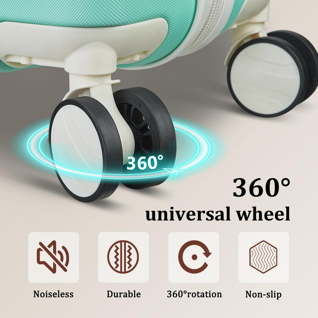 imiomo 3 Piece Luggage Sets,Suitcase with Spinner Wheels,Luggage Set Clearance for Women Man, Lightweight Rolling Hardside Travel Luggage with TSA Lock (Green, 5PCS)