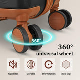 imiomo Hard Shell Luggage Sets 5 Piece for Women, Lightweight Hardside Rolling Suitcase Set with Spinner Wheels and TSA Lock, Black