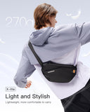 Inateck Sling Bag X - Lite, 4L Light Spacious Crossbody Shoulder Chest Bag with Quick - adjust Strap, Water - resistant Waist Fanny Pack for Men, Women, Travel, Cycling, Hiking, Work, Sports, Black
