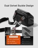 Inateck Sling Bag X - Modo, 135° Opening Design Tech Pouch, Water - resistant Protective Storage Crossbody Bag for Men Women, Compatible with iPad Mini, Switch, Hard Drives, Headphones, Black