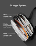 Inateck Sling Bag X - Modo, 135° Opening Design Tech Pouch, Water - resistant Protective Storage Crossbody Bag for Men Women, Compatible with iPad Mini, Switch, Hard Drives, Headphones, Black