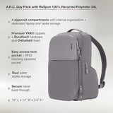 Incase A.R.C. Daypack 24L – Travel Backpack and Laptop Bag for School - Fits up to 16 inch Laptop - 4 Zippered Compartments, 2 Water Bottle Pockets - Commuter and College Backpack - Grey
