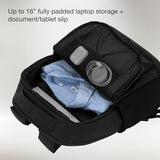 Incase Facet 25L Durable Travel Backpack + Laptop Bag with Computer Sleeve with Quick Release Strap - Carry On Backpack (Black, 25L)