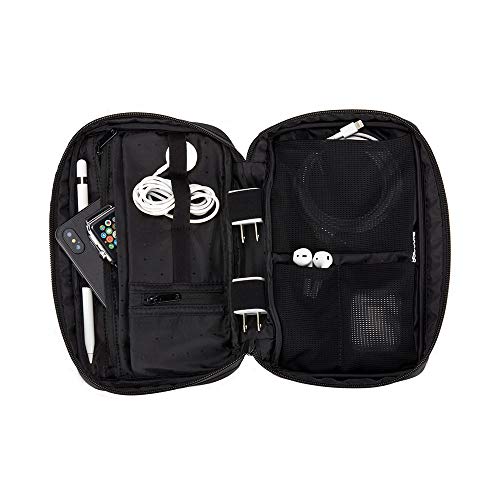 Incase Nylon Accessory + Electronics Organizer Bag - Small Travel Pouch for Cords + Camera Accessories - Compact Tech Bag with Faux-Fur Padded Compartment
