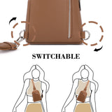 INICAT RFID Blocking Sling Bag, Anti Theft Crossbody Bag for Women, Travel Fanny Pack Style Purse, Vegan Leather(Brown)
